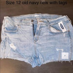 Size 12 old navy jean shorts with tags